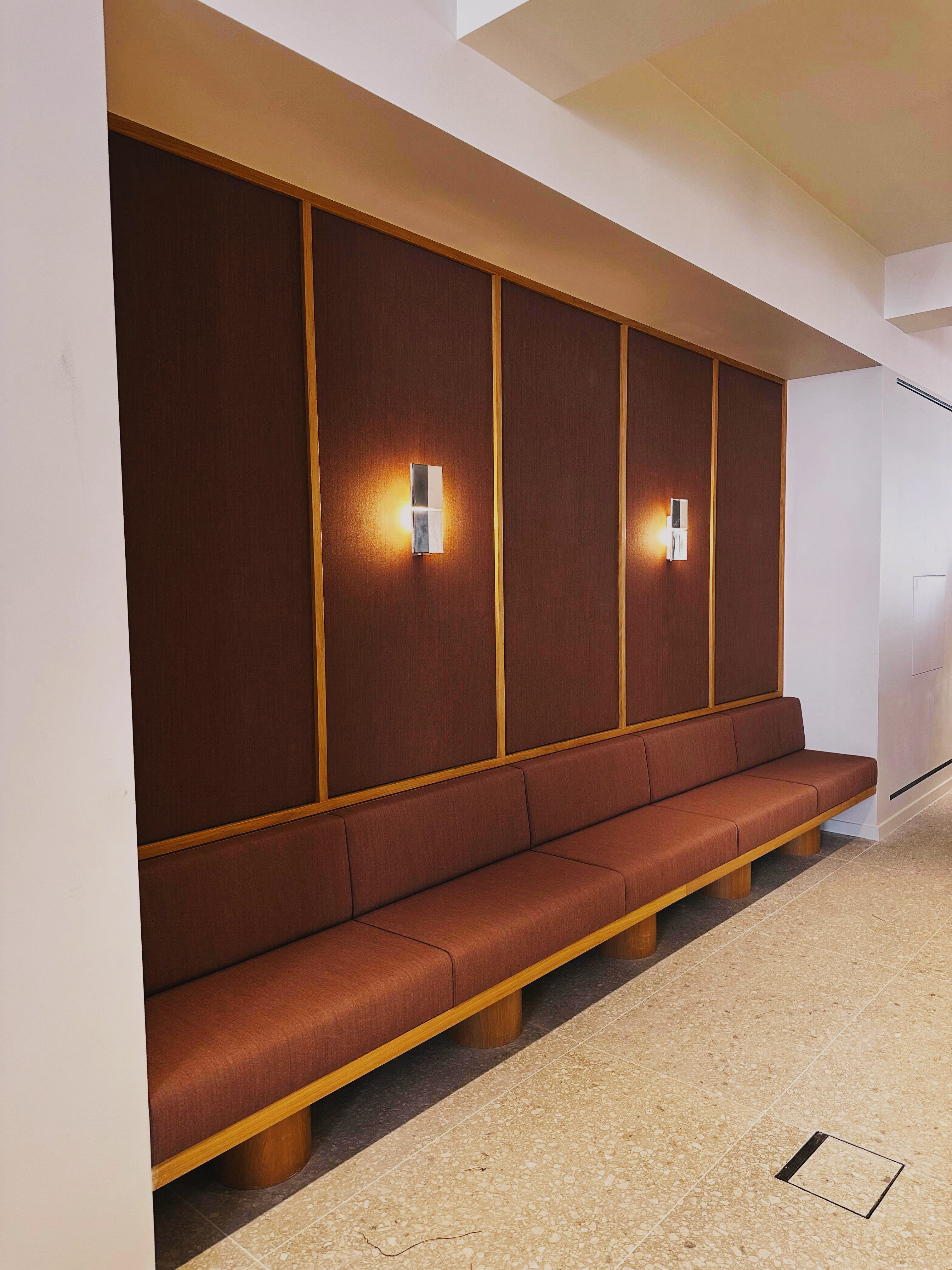 Bespoke panelled fit-out with banquette seating