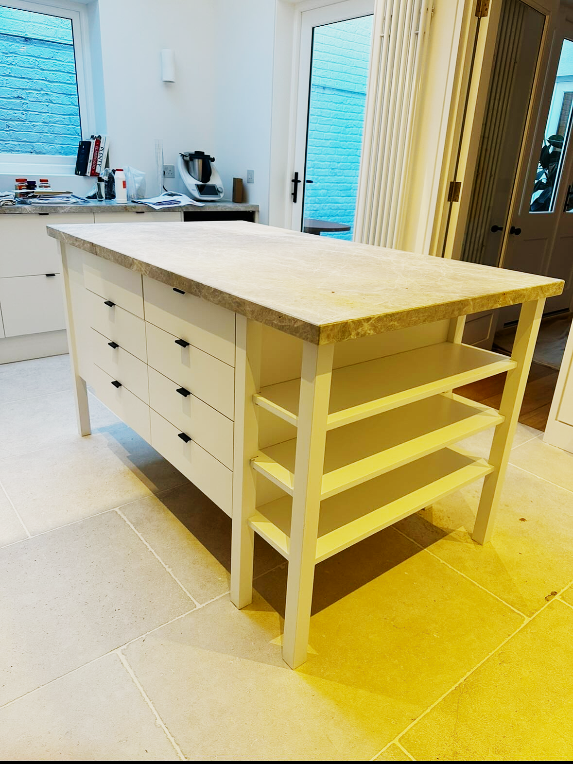 Bespoke freestanding kitchen island, made in-house